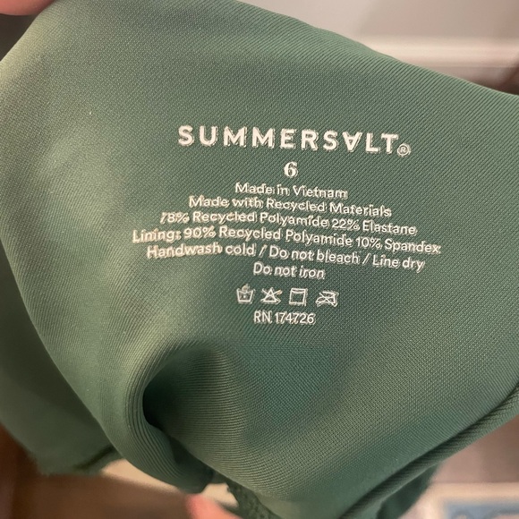 Summersalt Green One-Piece and Swimsuit - Picture 2 of 3